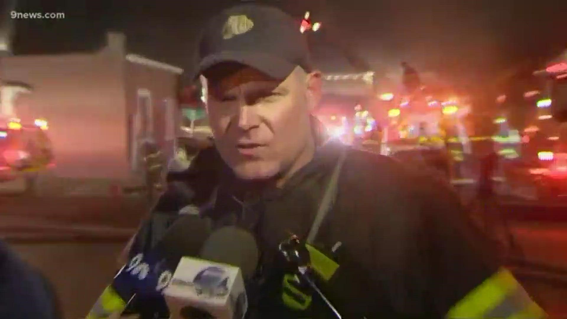 A spokesperson for Denver Fire provided an update on the fire near 4th and Santa Fe.