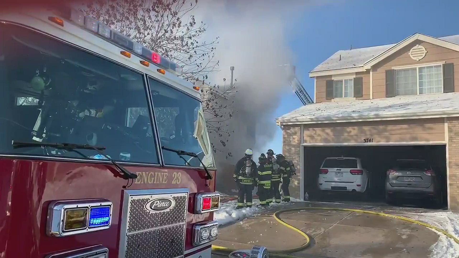Two residents were transported to a hospital, and damage to the house was extensive, said South Metro Fire Rescue.