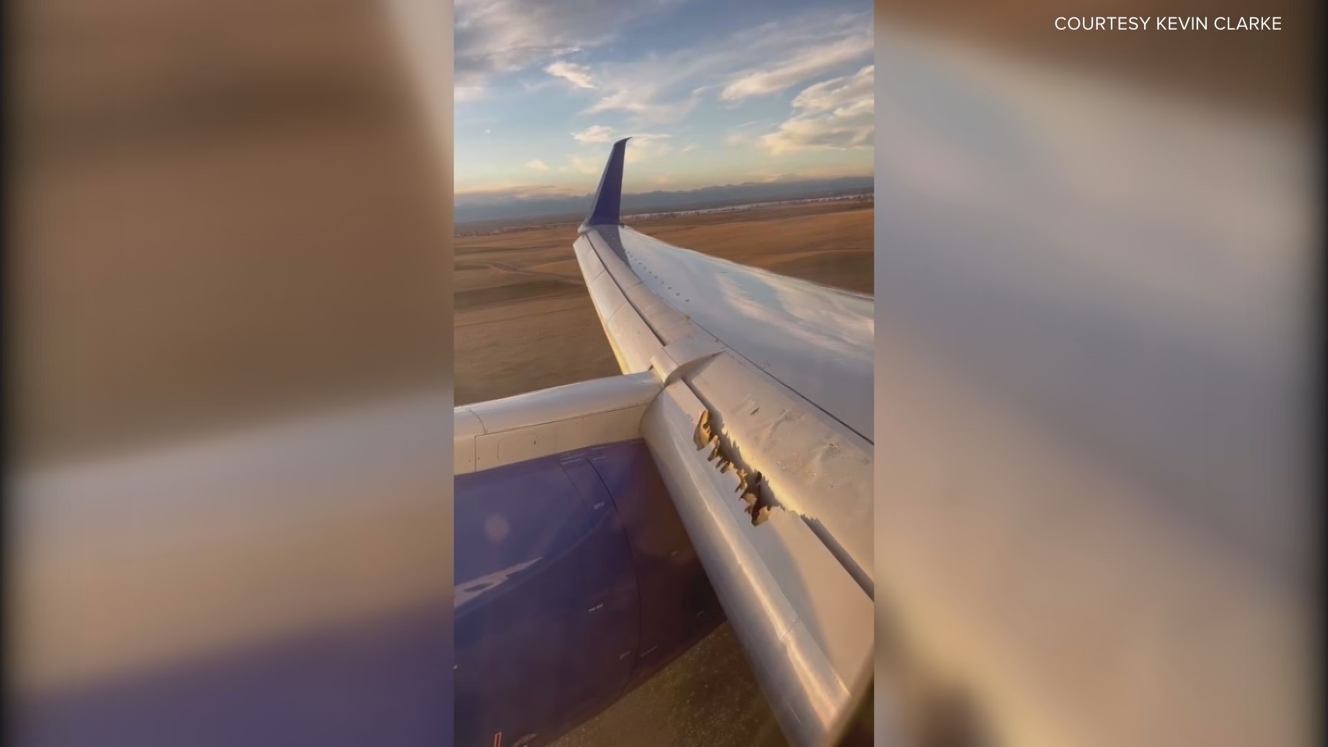 Videos from a passenger on board shows the damaged wing slat that caused the Boston-bound flight to make a landing in Denver.