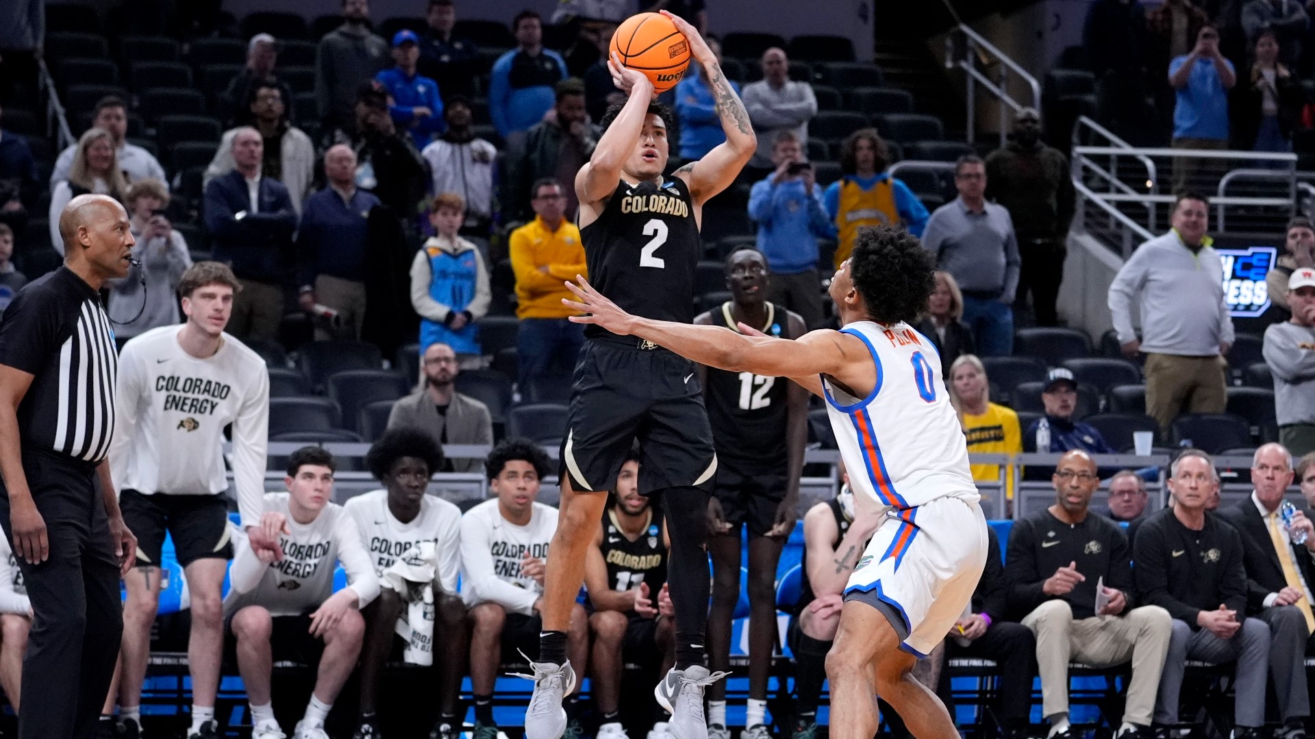 K.J. Simpson's mom was there when he hit the biggest shot of his life against Florida in the NCAA Tournament.