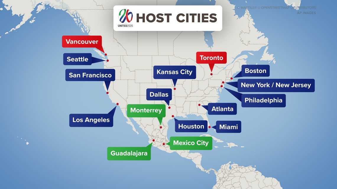 FIFA Announces 16 Host Cities For 2026 World Cup Across USA