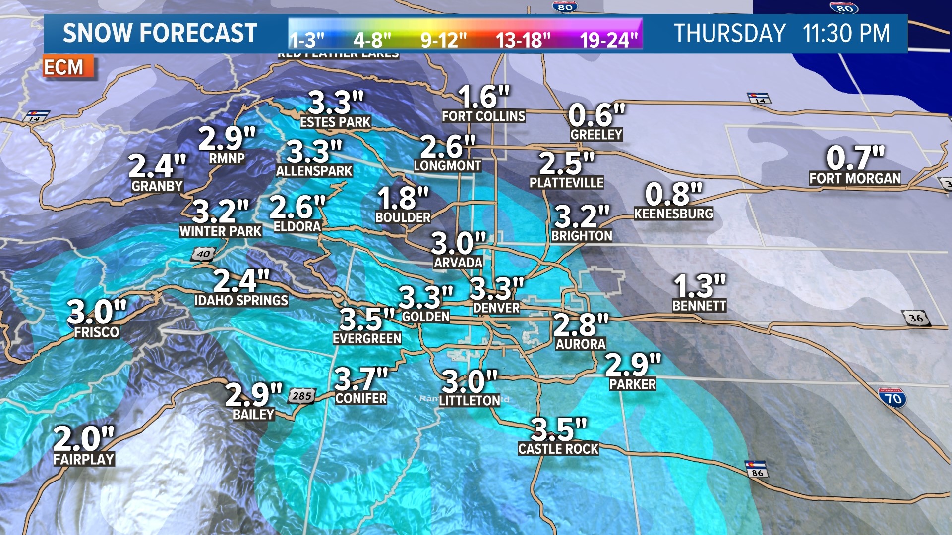 More snow coming to Denver on Thursday | 9news.com