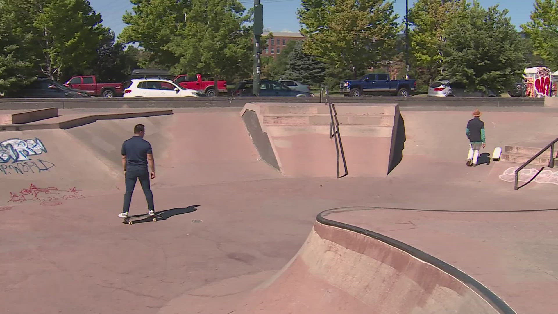 Anchor Jordan Chavez got some tips from a skateboarding educator ahead of the Summer Olympics in Paris.