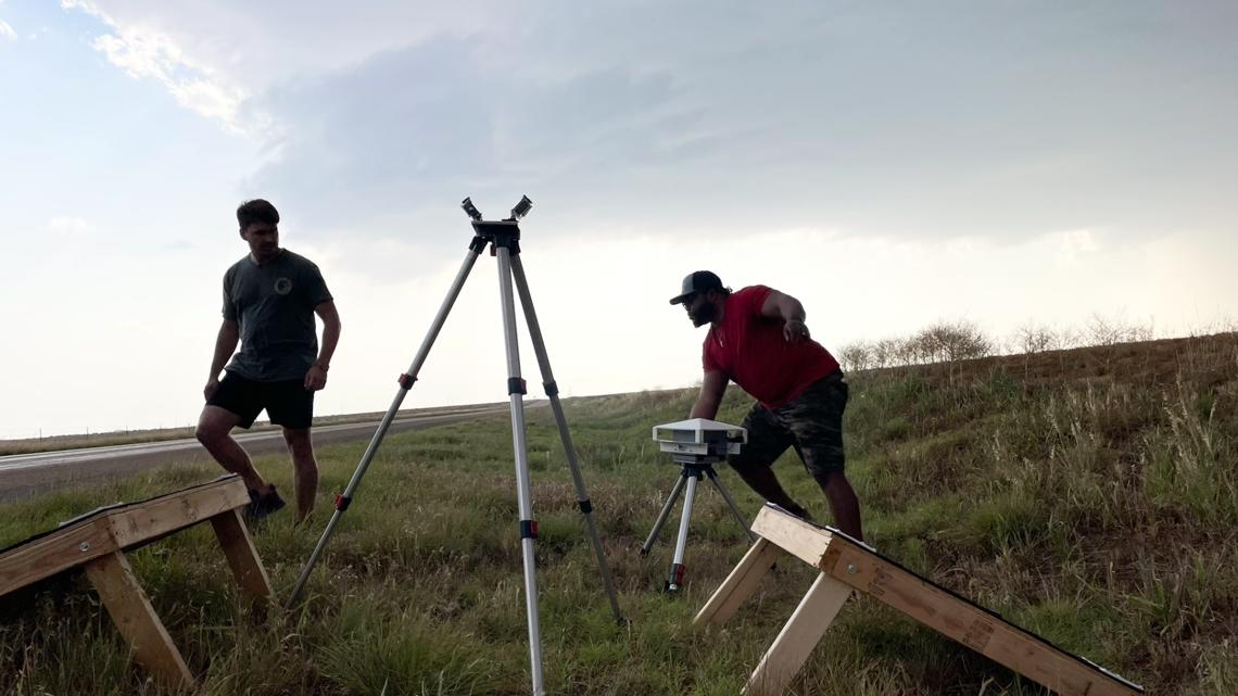 Researchers use portable roofs to study large hail impacts