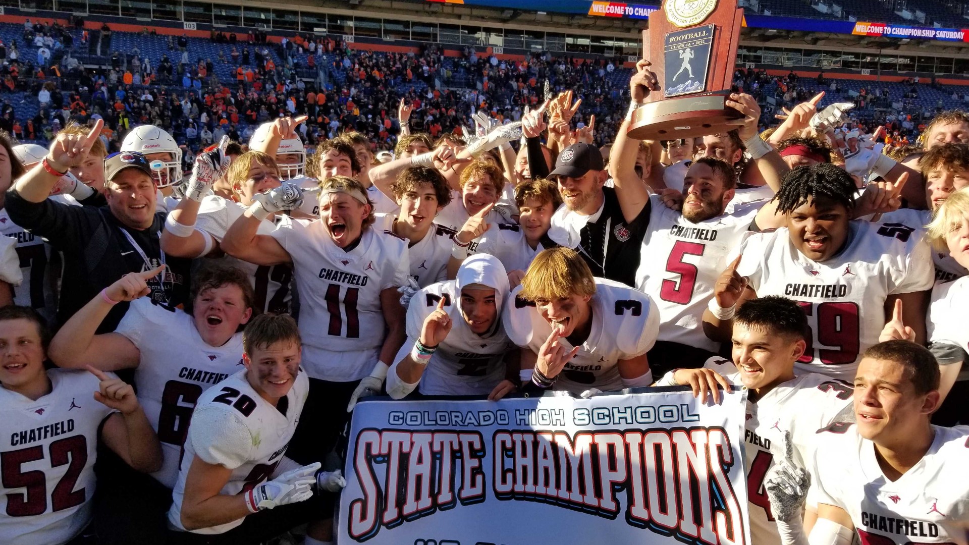 The Chargers captured their first football state title in 20 years on Saturday.
