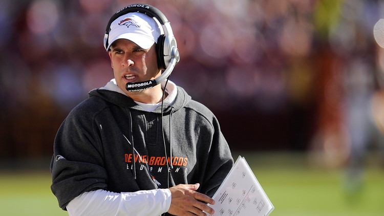 Former Broncos' head coach Josh McDaniels interviewing with Browns