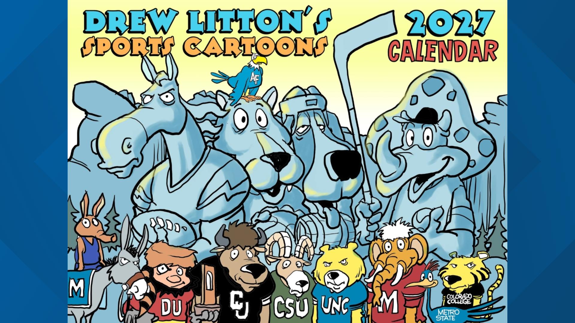 9Toonist Drew Litton unveils new Colorado sports calendar | 9news.com