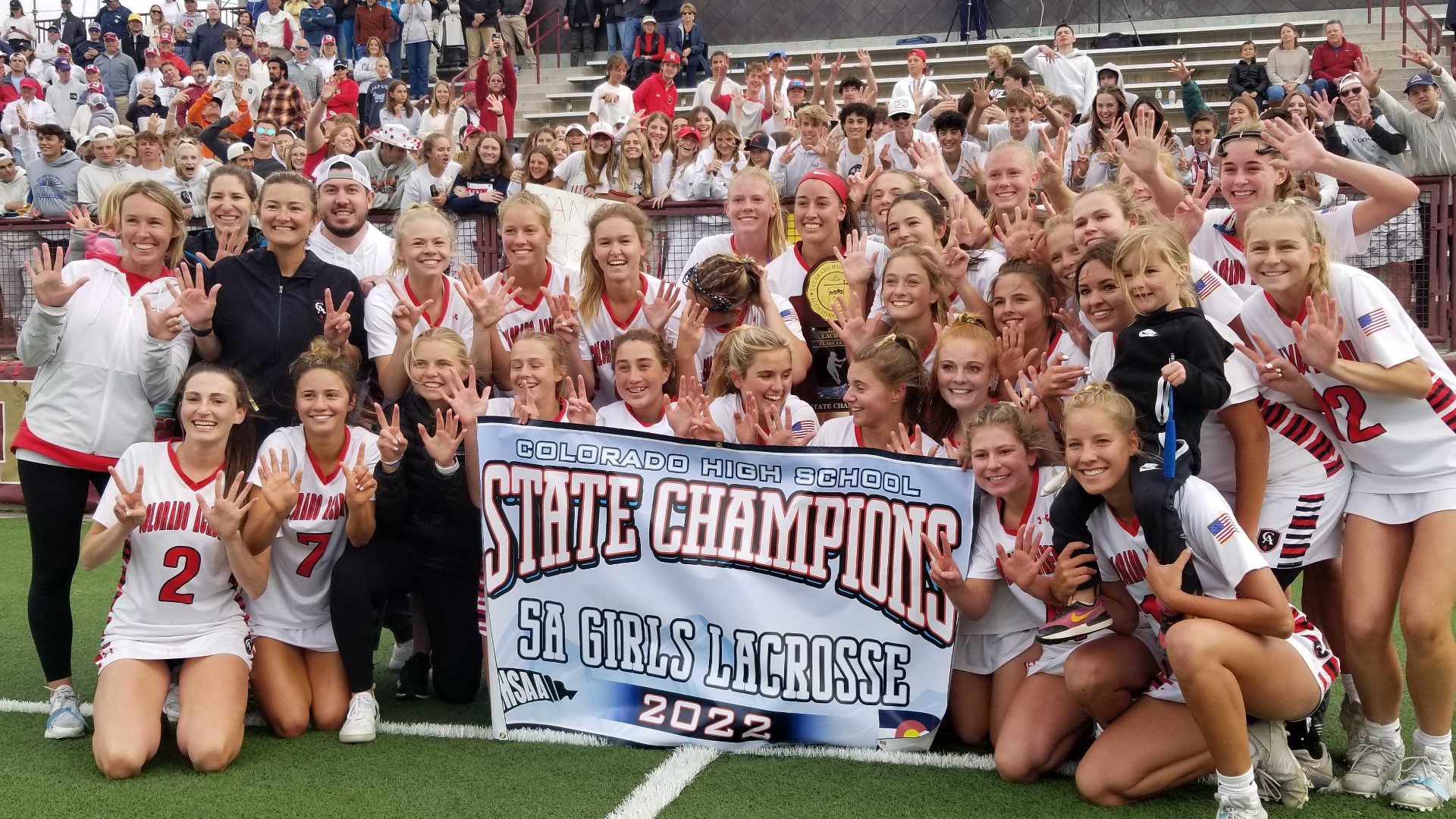 The Mustangs defeated Valor Christian 13-9 in the Class 5A state title game for their seventh in a row.