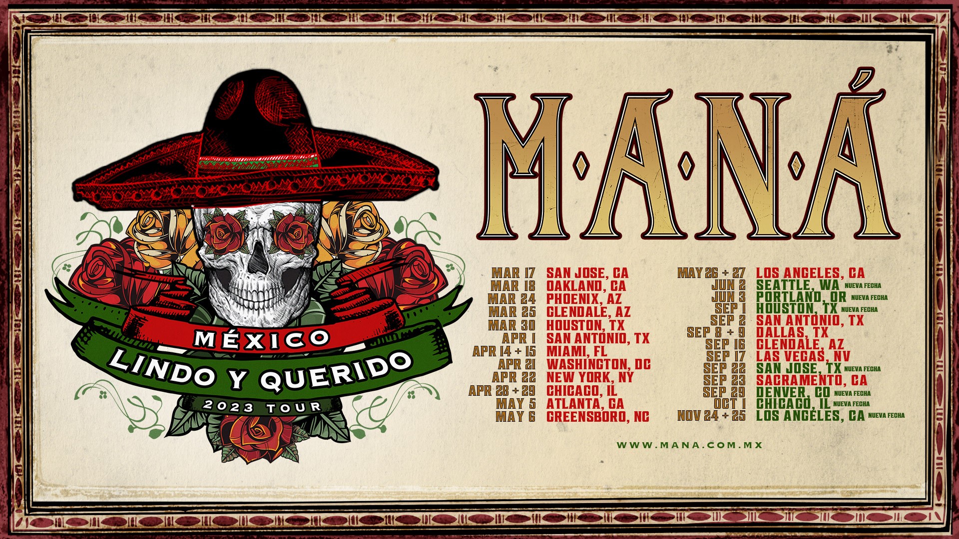 Maná announces extension of US summer concert tour; Denver date