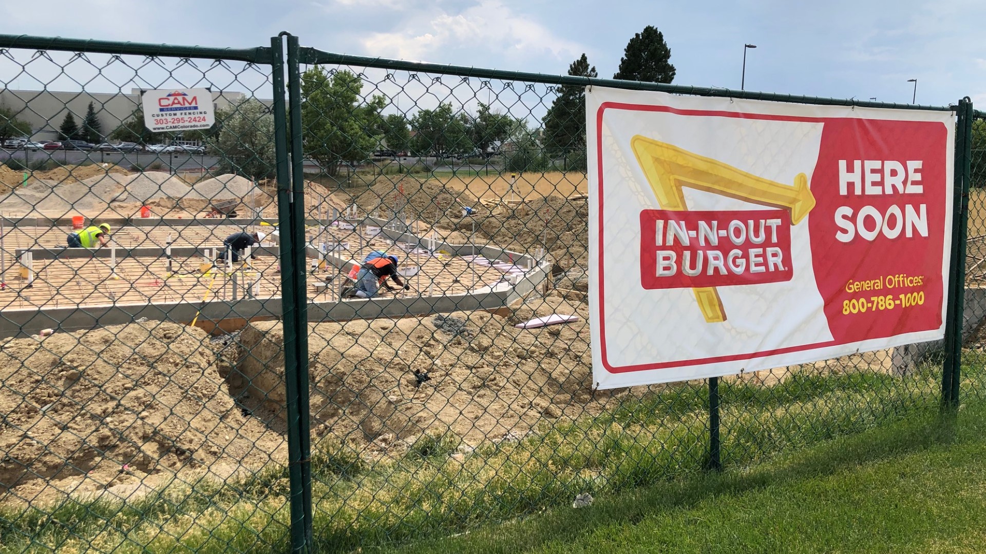 Three In-N-Out Burger locations are under construction in Colorado and on schedule to open by the end of 2020.