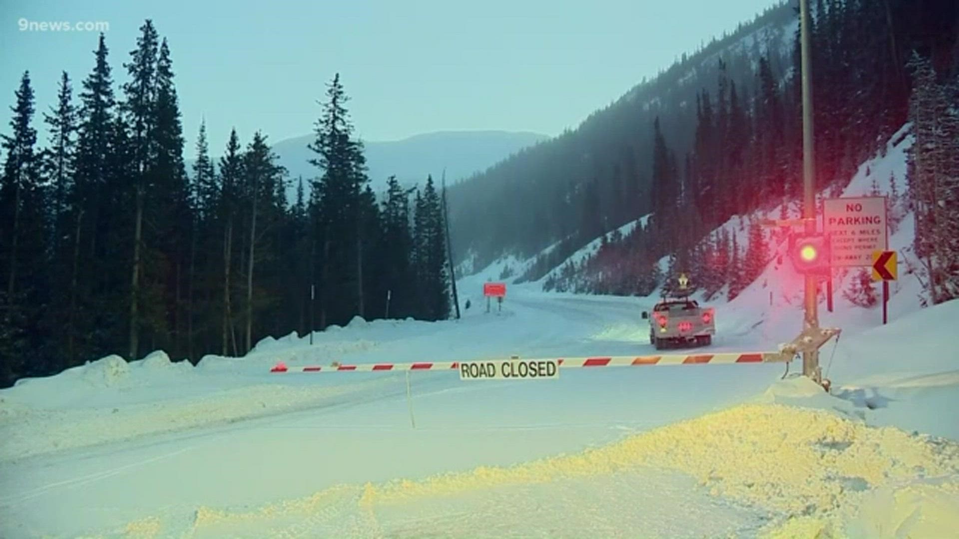 Watch as crews perform avalanche mitigation work near Loveland Pass after a snowslide forced a full closure of the US 6 over the pass.