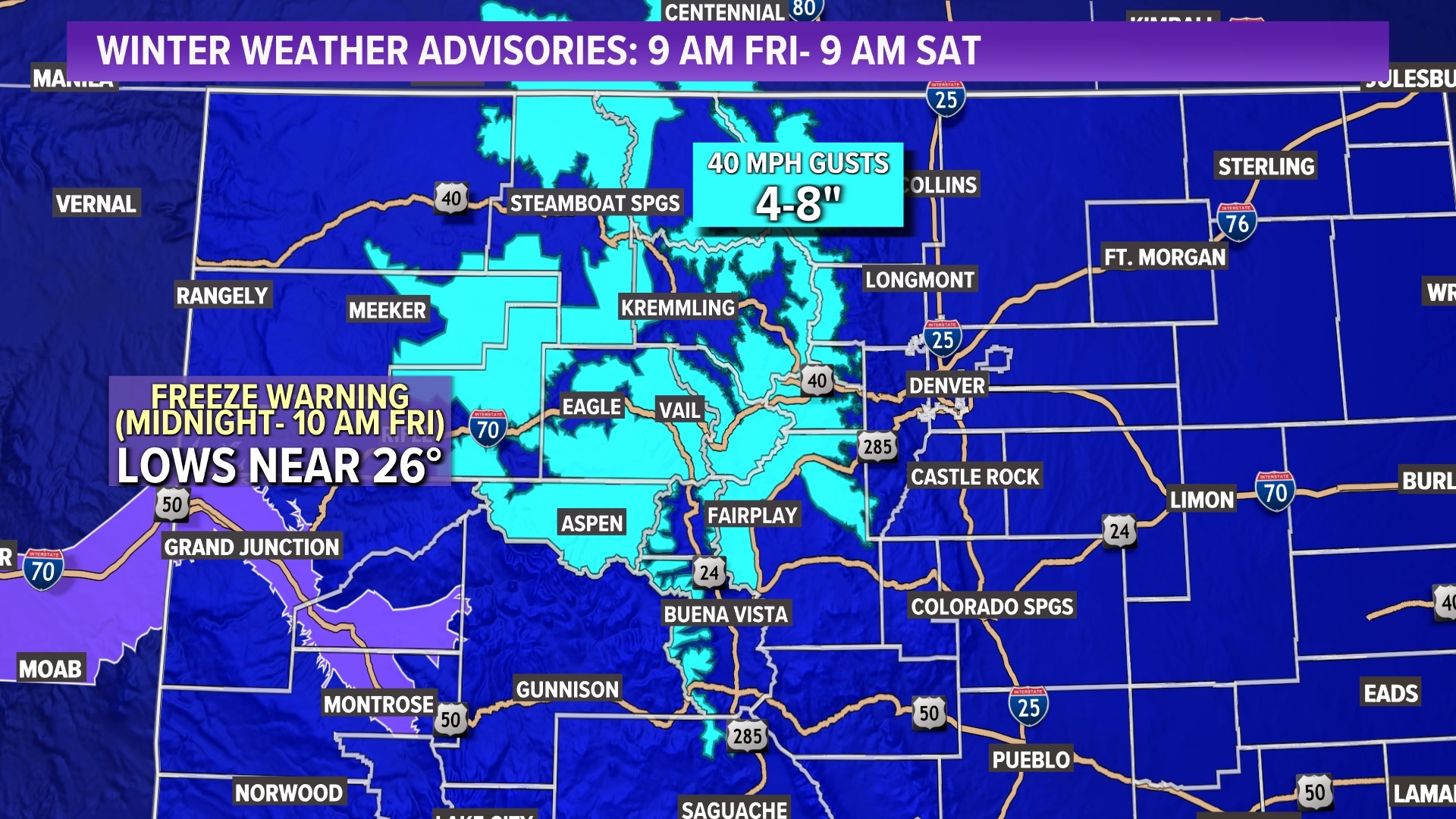 Snow returns to Colorado: Here's how much for the Denver area | 9news.com