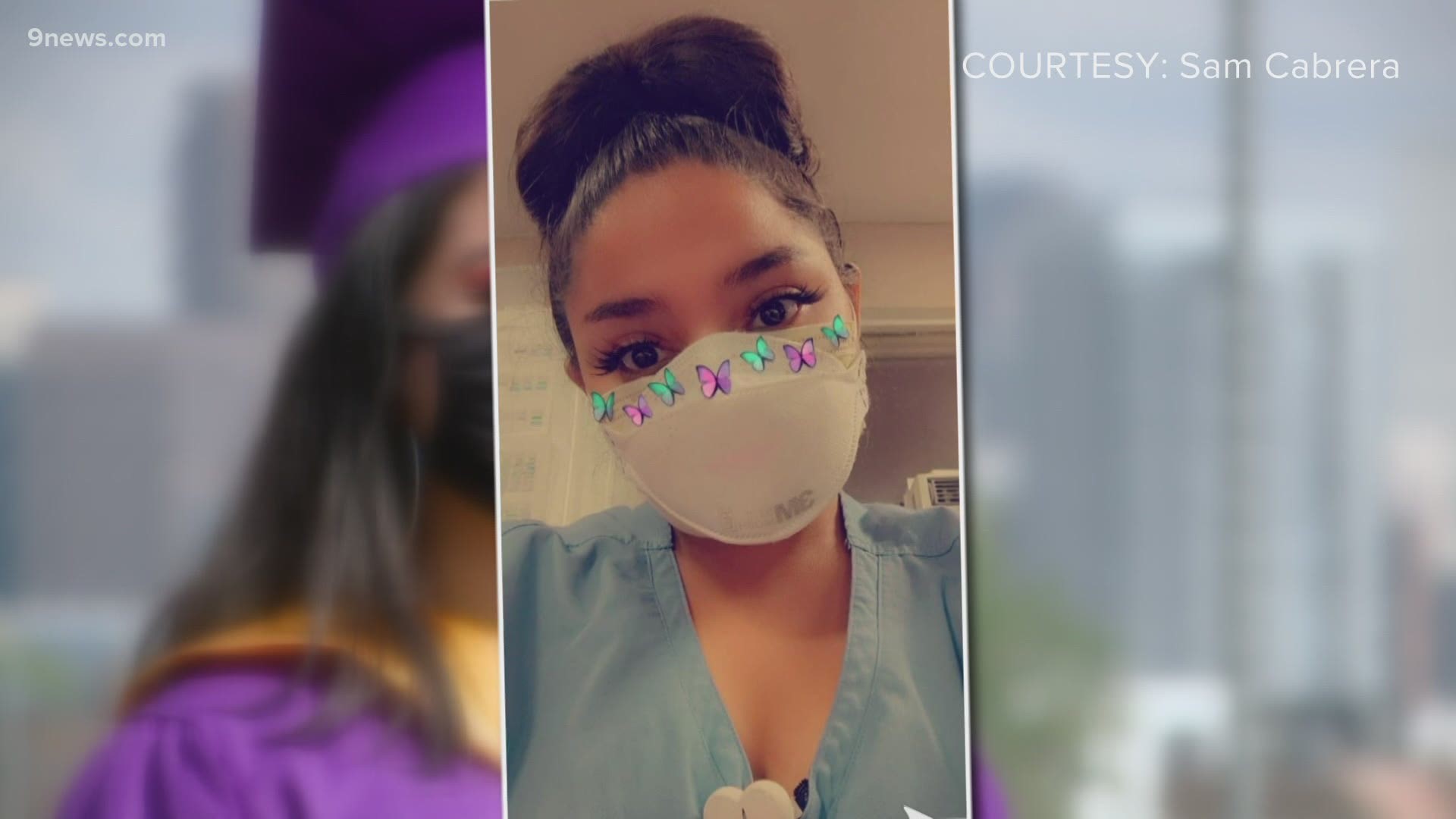 The Denver high school graduate is working at a nursing home during the coronavirus pandemic.