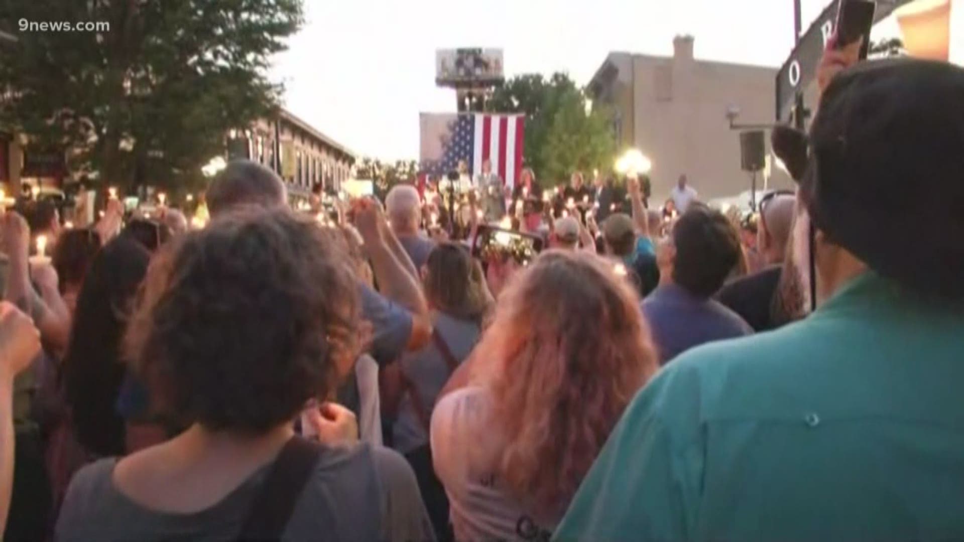 Candlelight illuminated the night skies in El Paso, Texas, and Dayton, Ohio, as mourners remember 29 people killed in two mass shootings this weekend. Combined more than 50 others were wounded in the two attacks a little more than 13 hours apart.