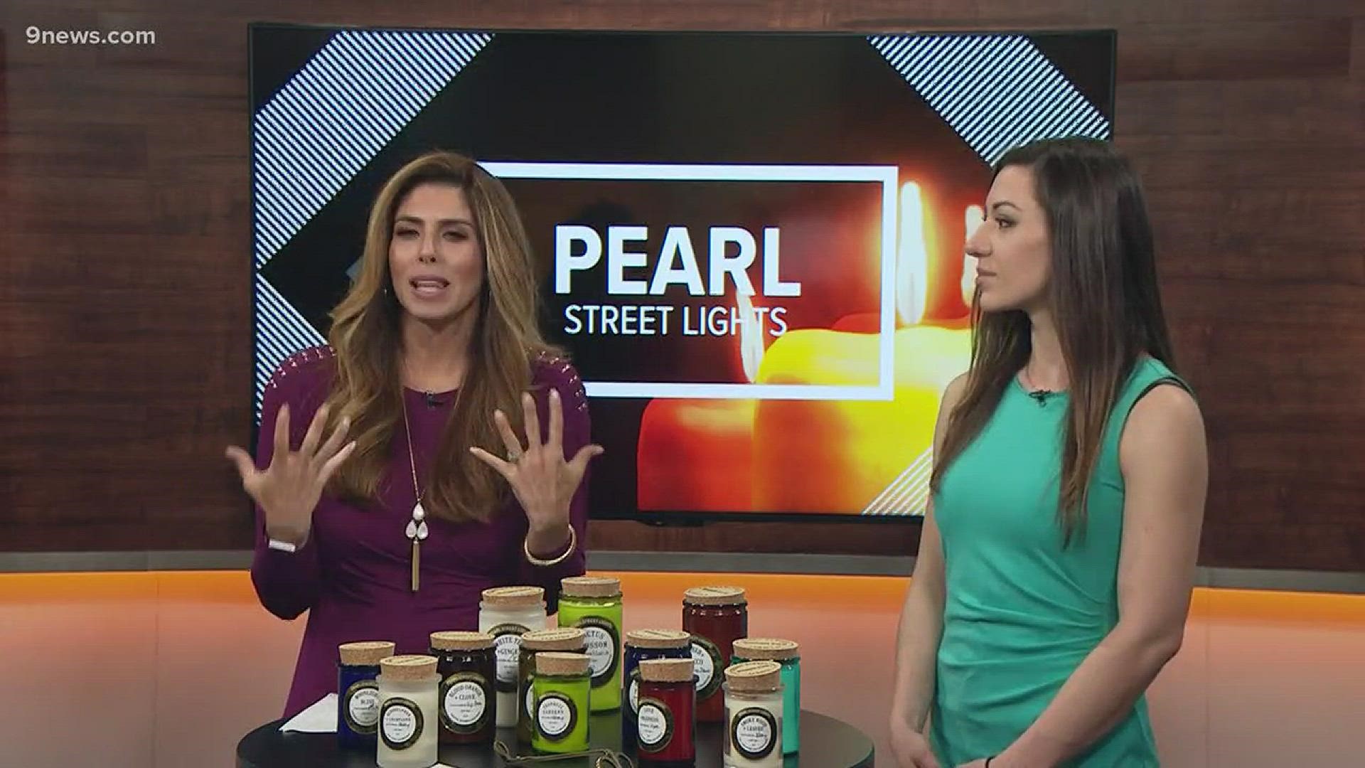 Pearl Street Lights creates hand-poured candles, wax melts, and candle accessories. They partner with Mile High Workshop, an organization that provides support and job training in the Denver area.