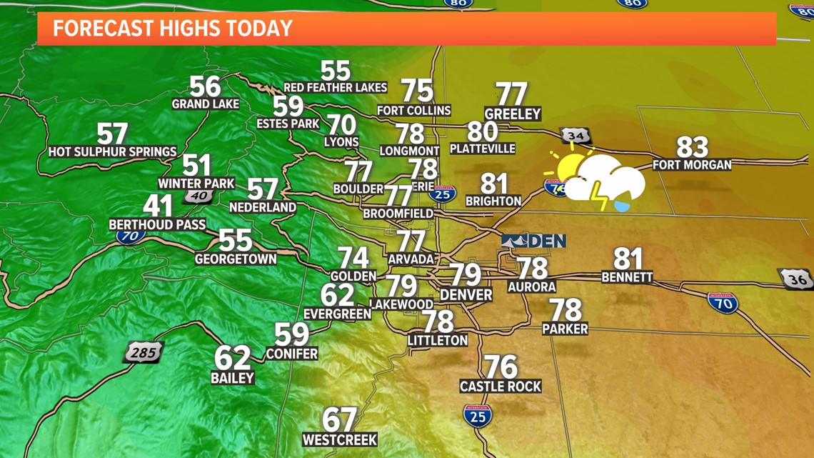 Temperatures at or below normal through next week