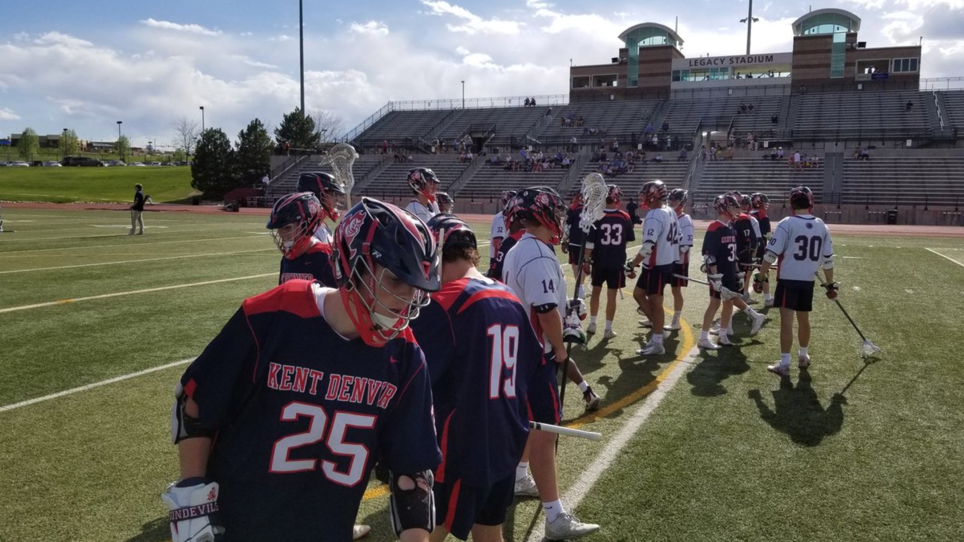 Kent Denver and Cherry Creek won their Class 5A boys lacrosse semifinal games at Legacy Stadium on Wednesday night.