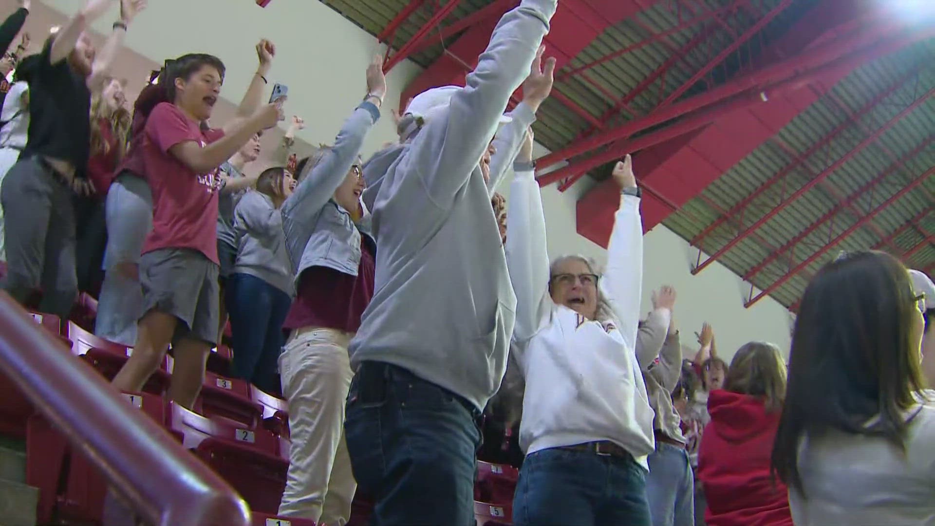 There was a watch party at Magness Arena where fans could cheer on the Pioneers as they won a record 10th national championship.