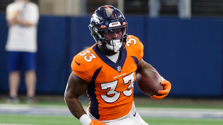 DENVER, CO - NOVEMBER 14: Denver Broncos running back Javonte