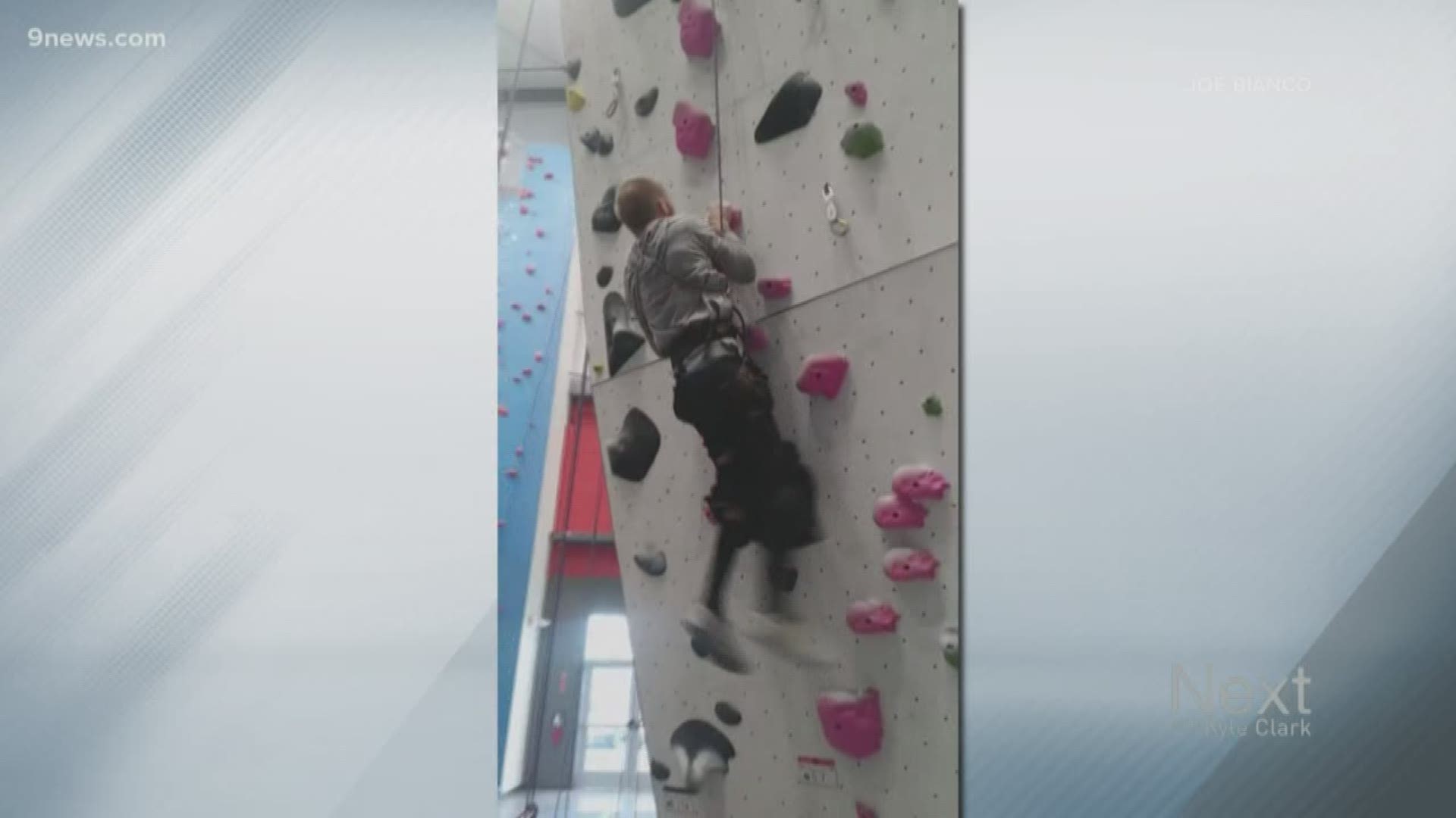 William Scheremet, from Colorado, was paralyzed in a Motocross crash a few years ago. He recently decided to give indoor rock climbing a go.