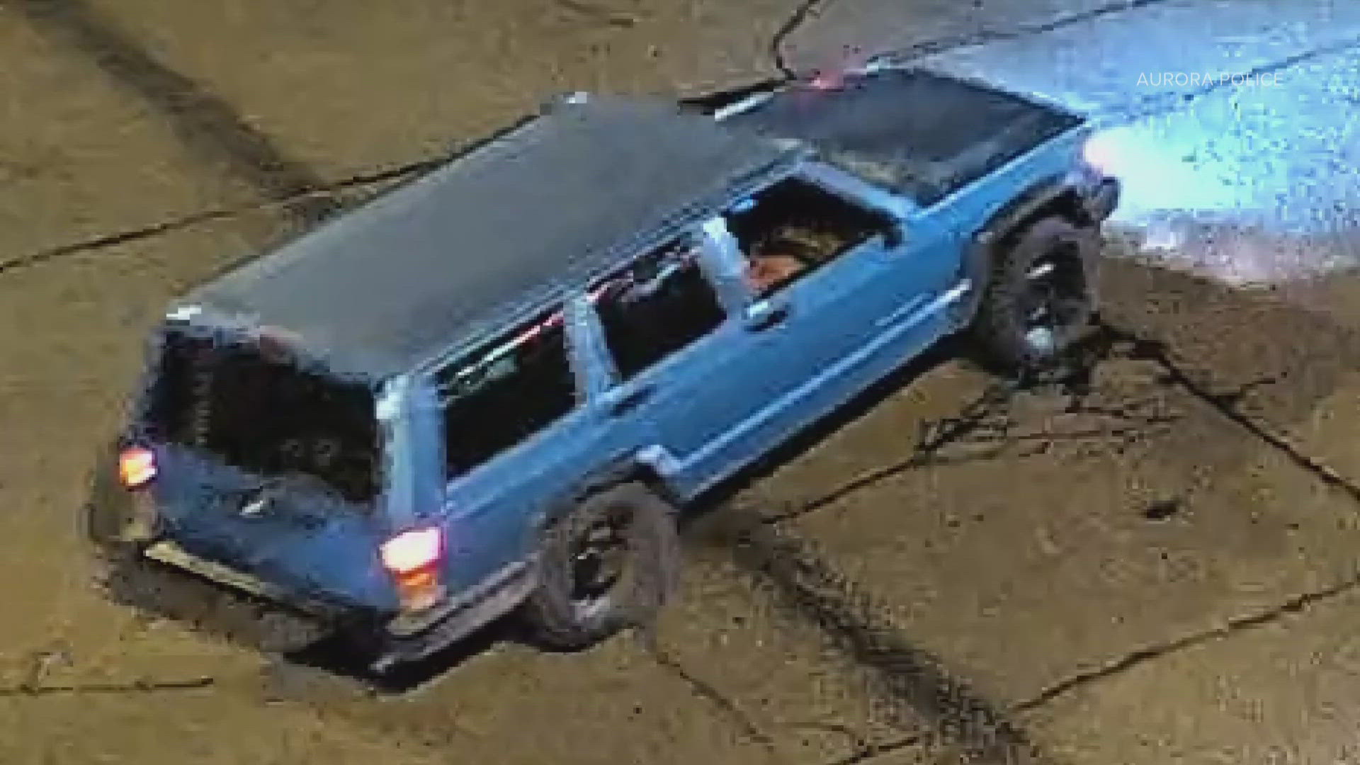 Police said the getaway vehicle has distinctive rims.