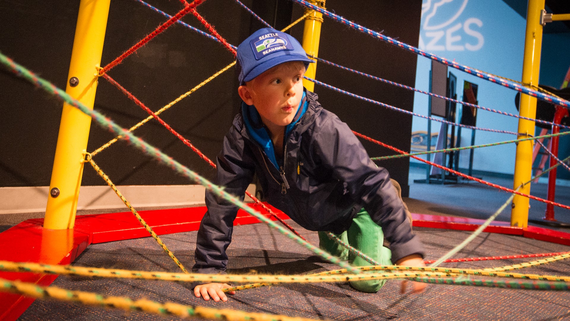 The “Mazes & Brain Games” experience at the Denver Museum of Nature and Science includes 3-D puzzles and full body games.