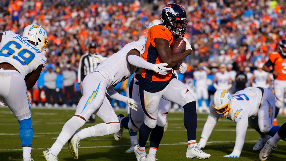 Los angeles chargers vs denver broncos hi-res stock photography