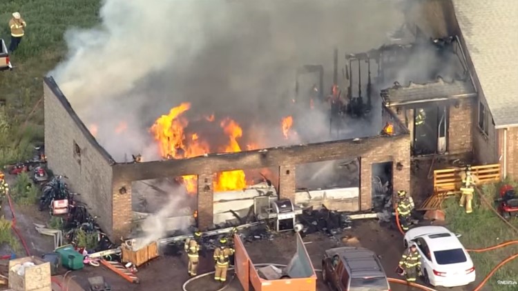 WATCH LIVE: Sky9 over house fire in east Aurora