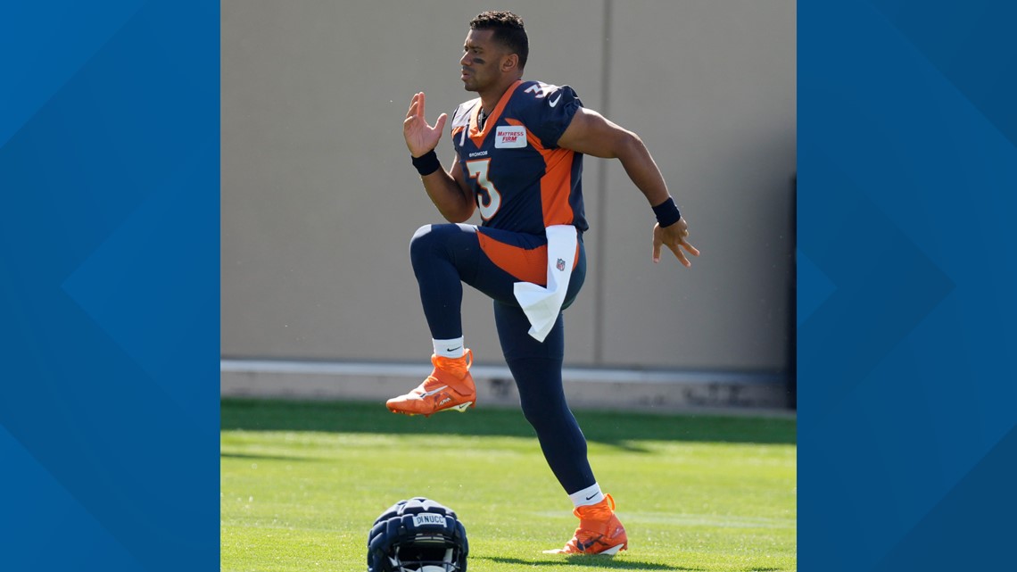 Russell Wilson ends practice with a bang after a slow start on Day 6 of  Denver Broncos training camp 