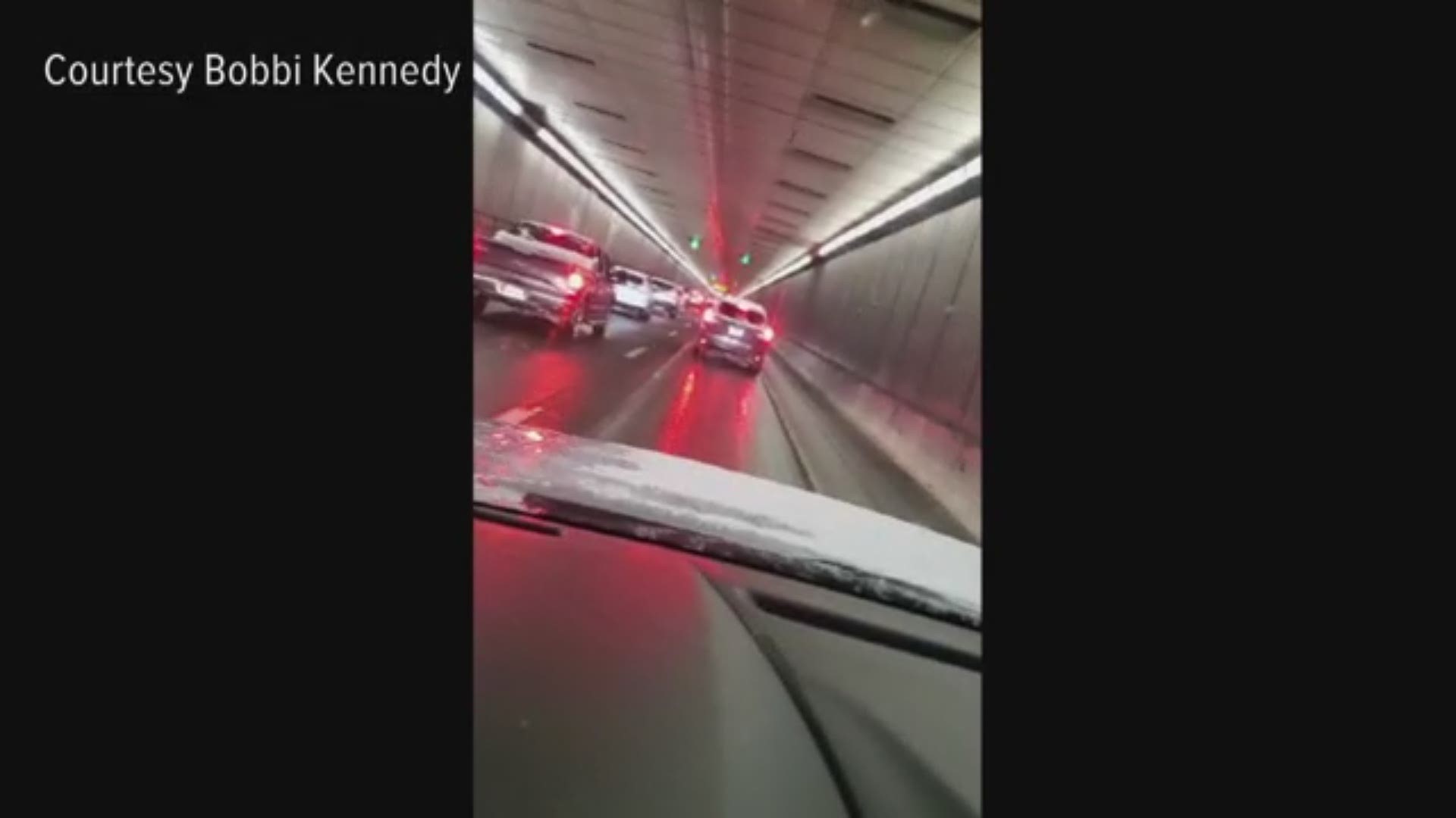 Viewer Bobbi Kennedy says I-70 ski traffic doesn't have to suck. Here's proof of the "solidarity" in the tunnel.