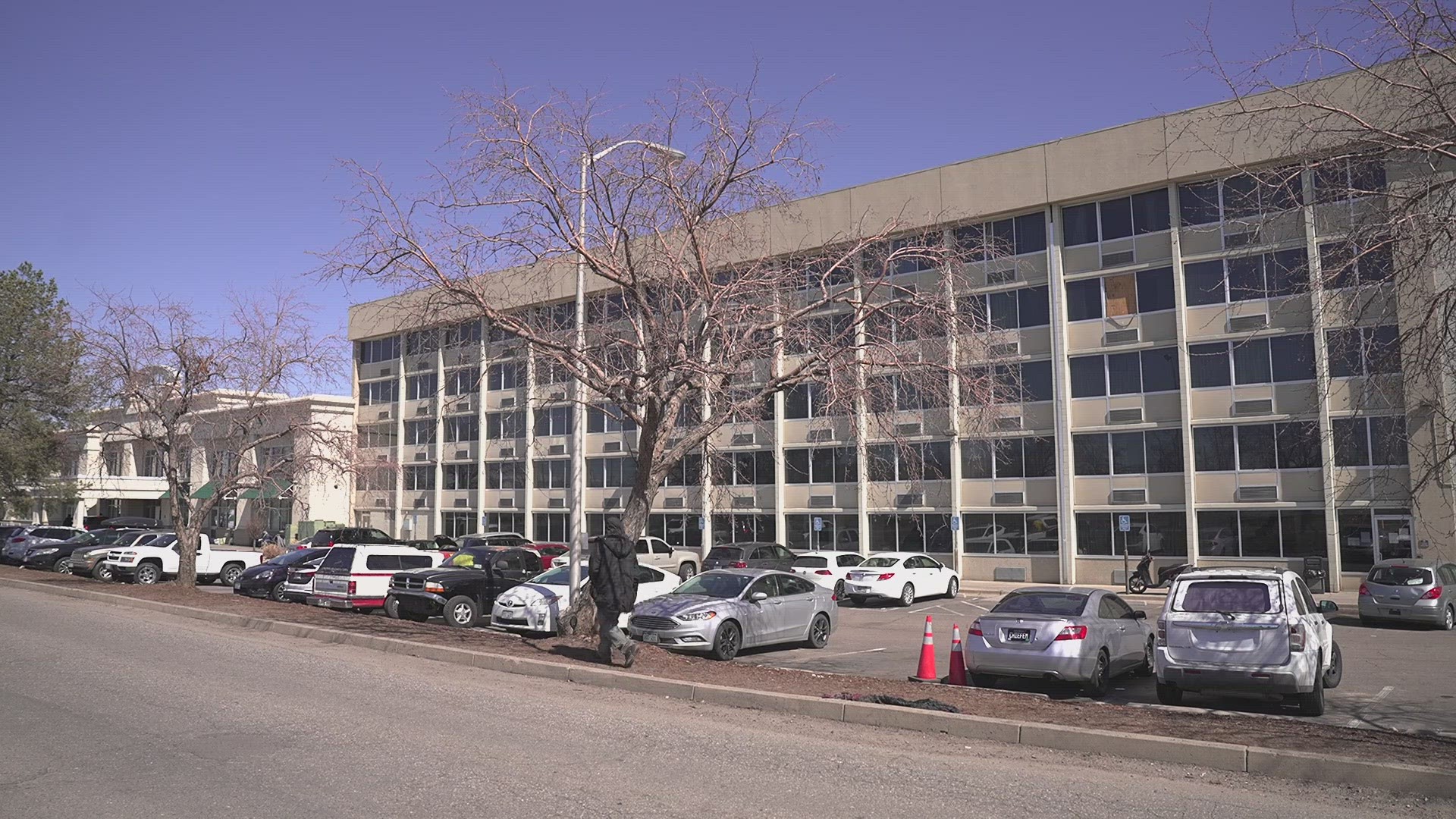 A man and woman were found dead at the former DoubleTree Hotel on North Quebec Street, Denver Police said Sunday.