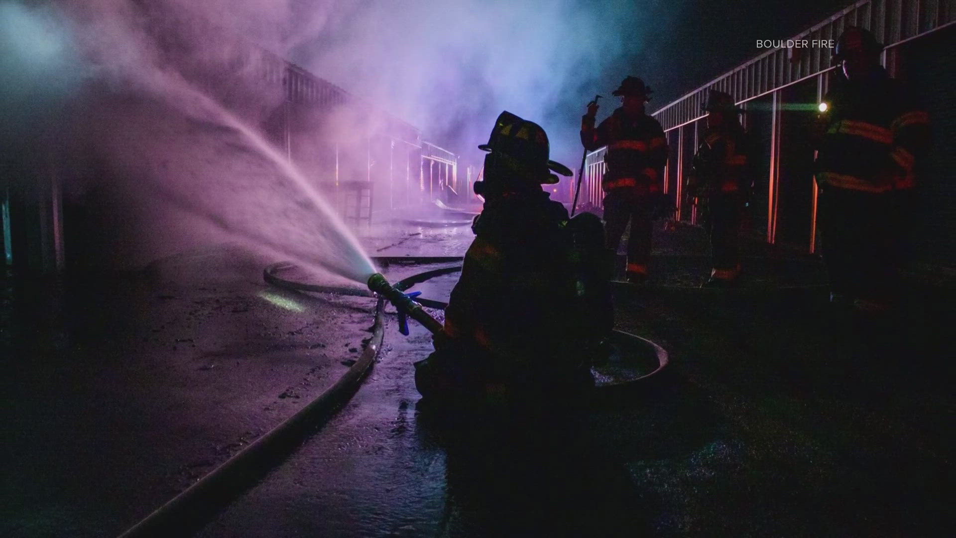 Crews in Boulder knocked down a fire at a storage facility Monday morning.