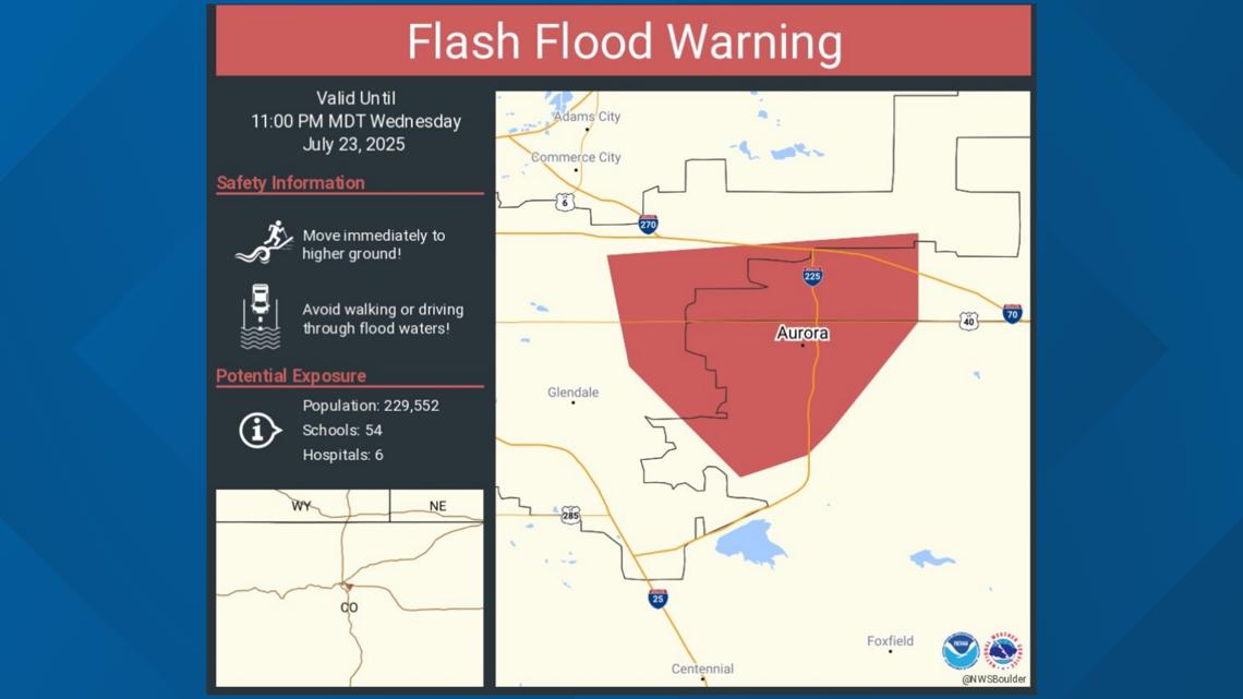 Flash Flood Warnings issued for parts of metro Denver | 9news.com