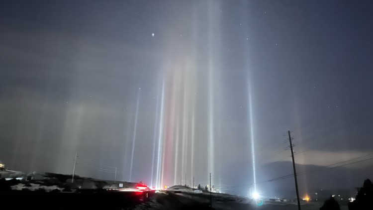 Why there were strange beams of light reaching into the Colorado sky