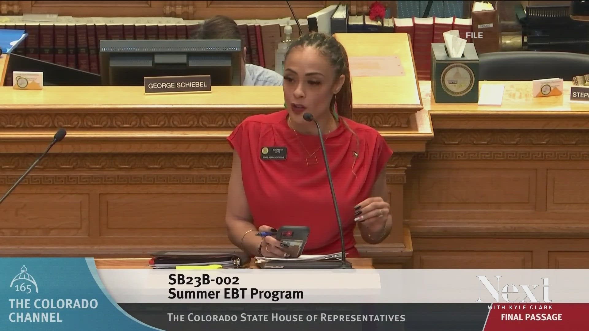 House speaker Julie McCluskie issued a formal reprimand and a warning to Democratic Rep. Elisabeth Epps of Denver.