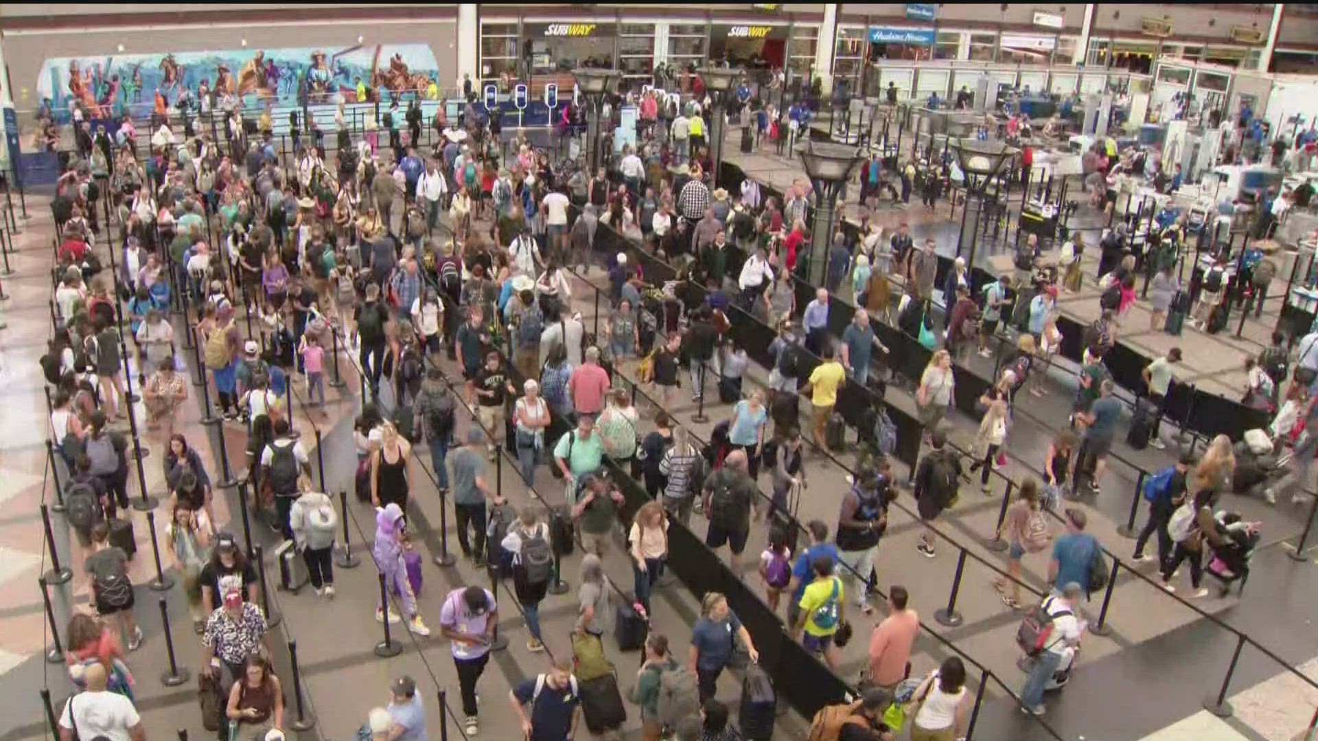 New security lines set to open at Denver International Airport early next year should help. In the meantime, "we're doing everything we can," a spokesman says.