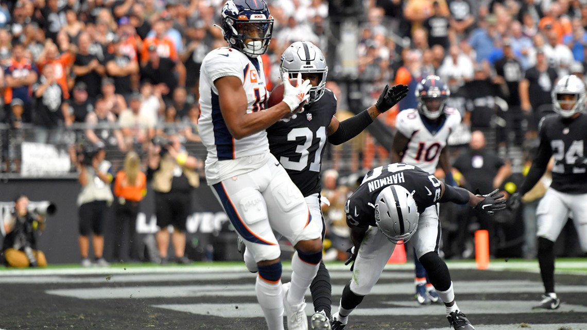 Watch: Raiders CB Amik Robertson fumble return for TD vs Broncos