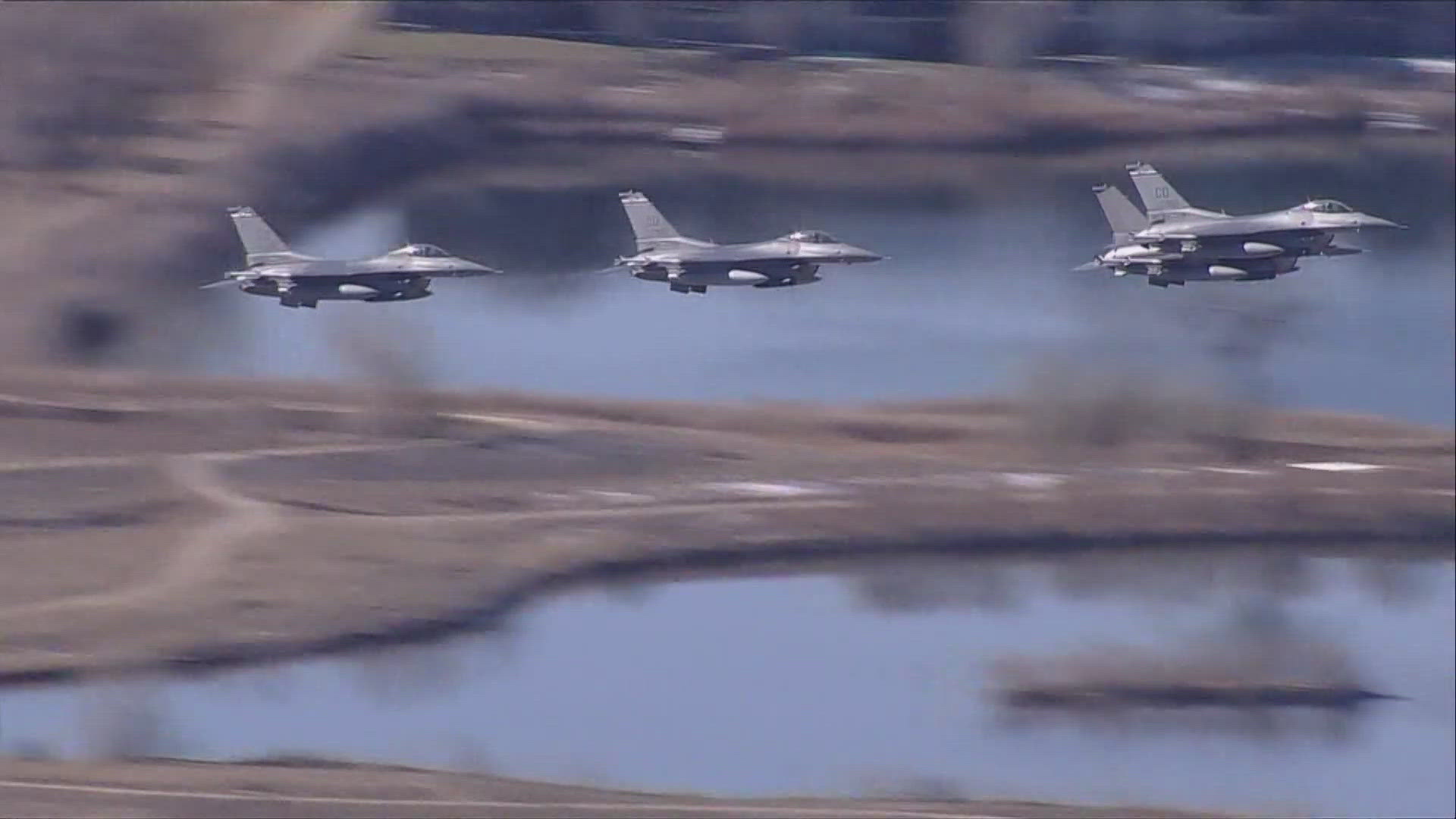 The Colorado National Guard will fly a formation of F-16C Vipers over several Colorado cities on Saturday and Monday.