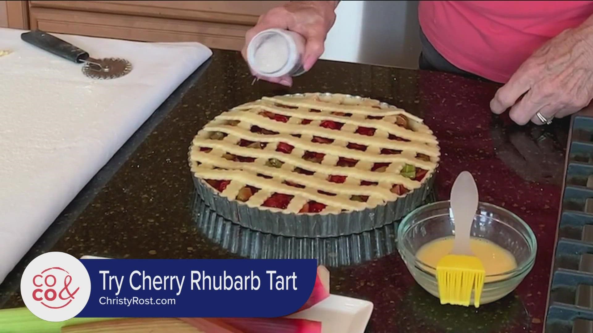 Straight from her Breckenridge kitchen, chef Christy Rost shares her rhubarb and cherry tart. It's a sweet and tangy dessert!