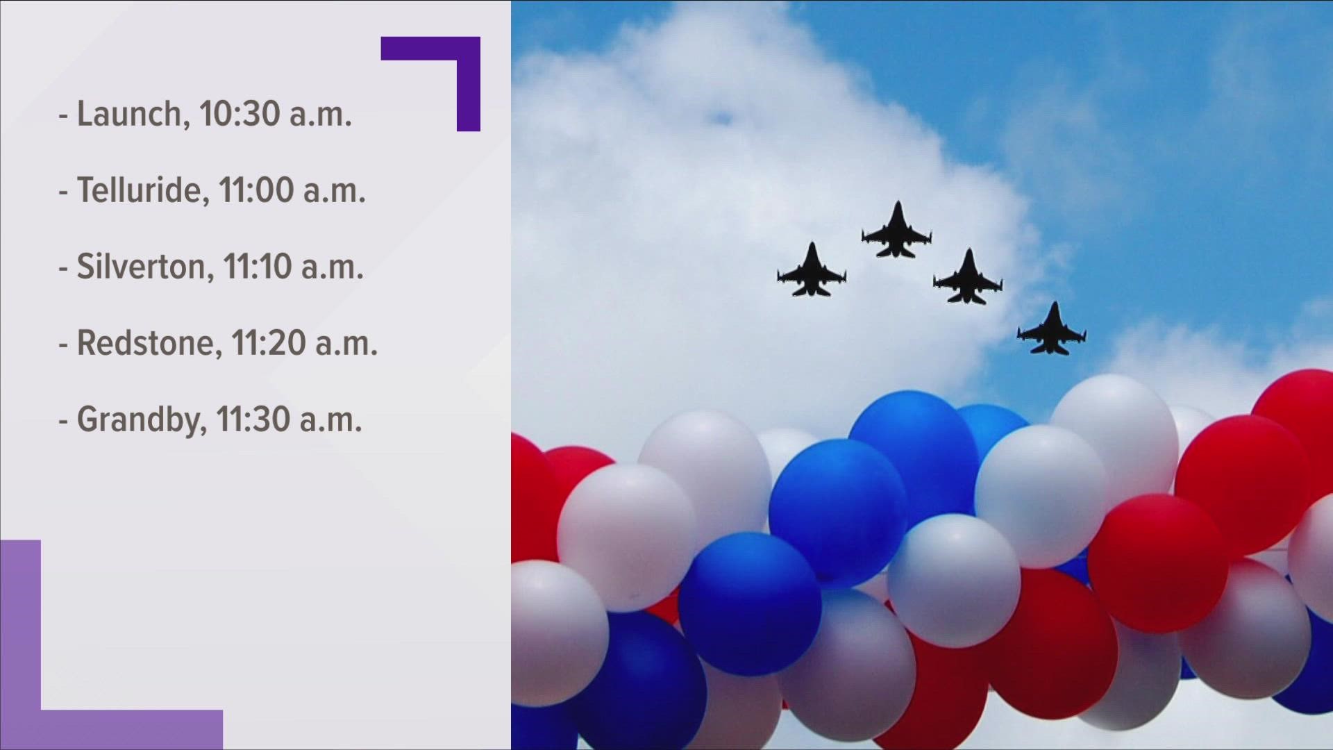 Friday marks the start of 4th of July. With fire bans in place, the Colorado National guard is hosting a fire-safe show with F-16 flyovers.