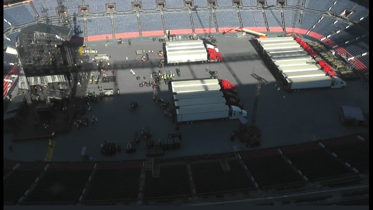 Taylor Swift's 'Eras' stage takes shape at Empower Field: A look from the  sky