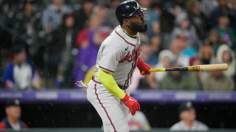 Marcel Ozuna hits 30th homer, MLB-leading Braves beat Rockies 3-1