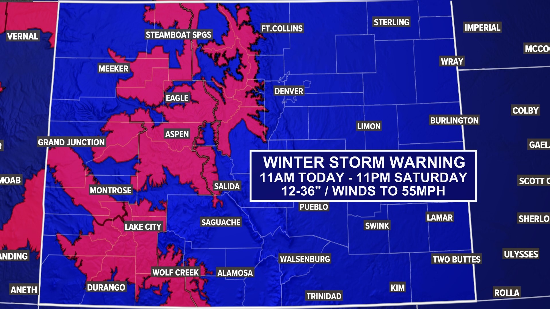 Winter Storm Warning for feet of snow in Colorado mountains | 9news.com