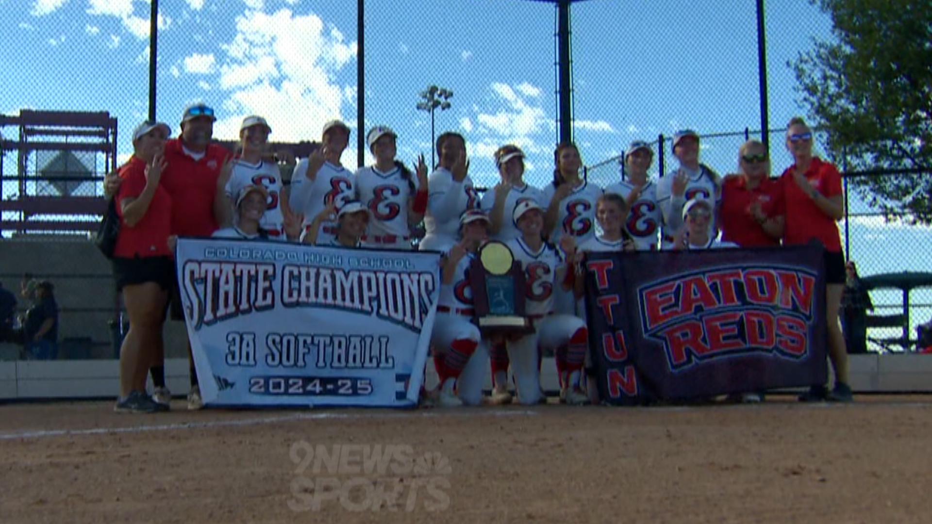 The Reds captured their third consecutive Class 3A title with an 8-6 victory over University in the championship game.