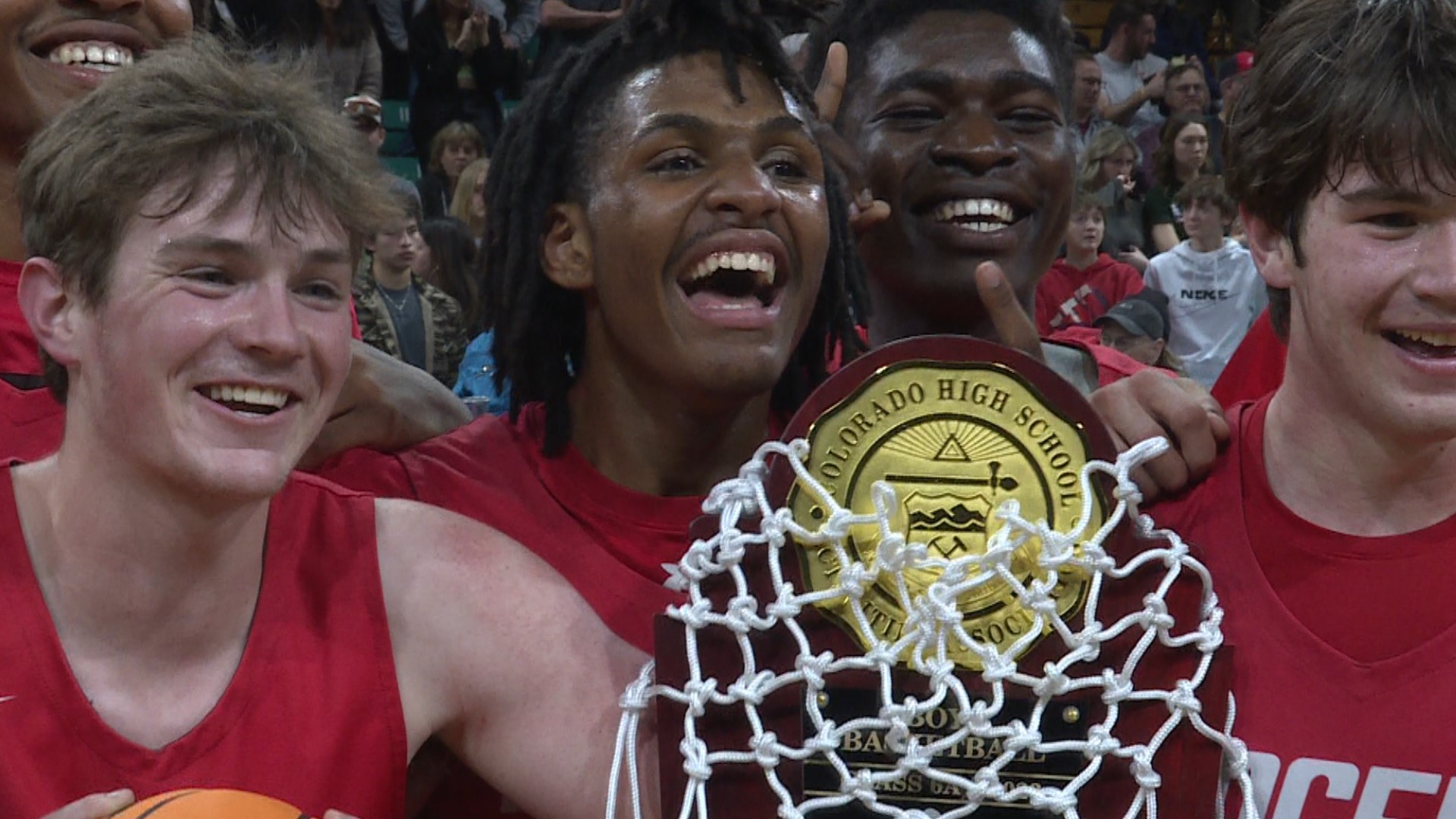 The Angels defeated the Fossil Ridge Sabercats 82-61 in the Class 6A title game on Saturday.