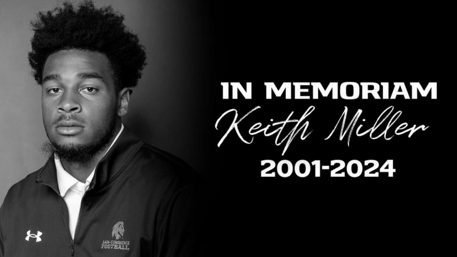 "The entire Lion community sends its deepest sympathy to Keith's family, friends, and teammates," said Texas A&M University-Commerce.