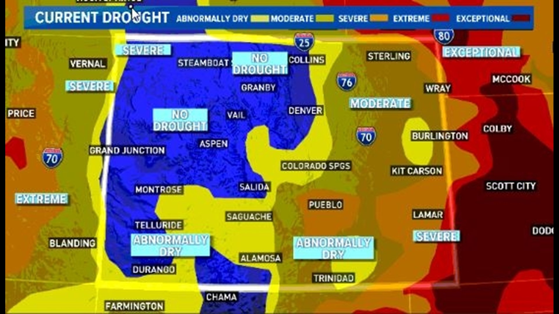 Colorado weather This part of Colorado is getting the most snow