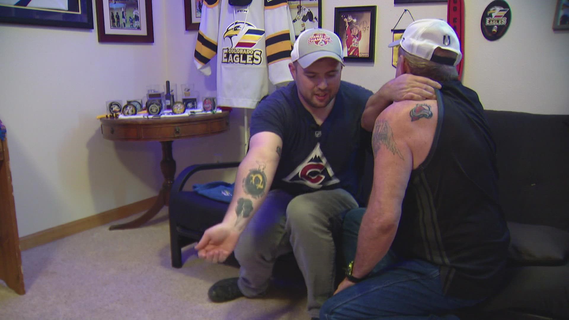 A family that bonds over hockey will forever have the memories of the Stanley Cup championship on their skin after Avalanche win.