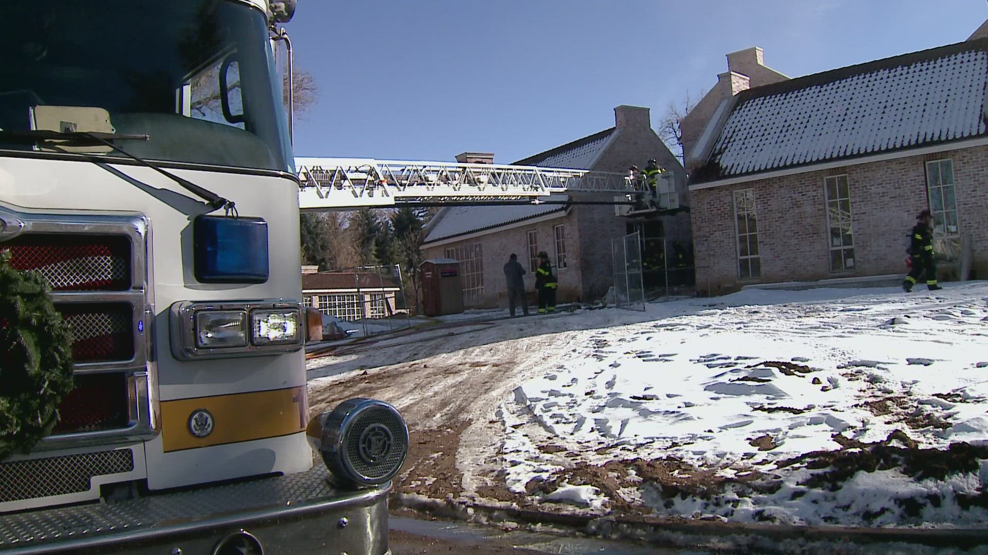 Firefighters responded to the fire in the area of South Madison Street and East Belcaro Drive Saturday.