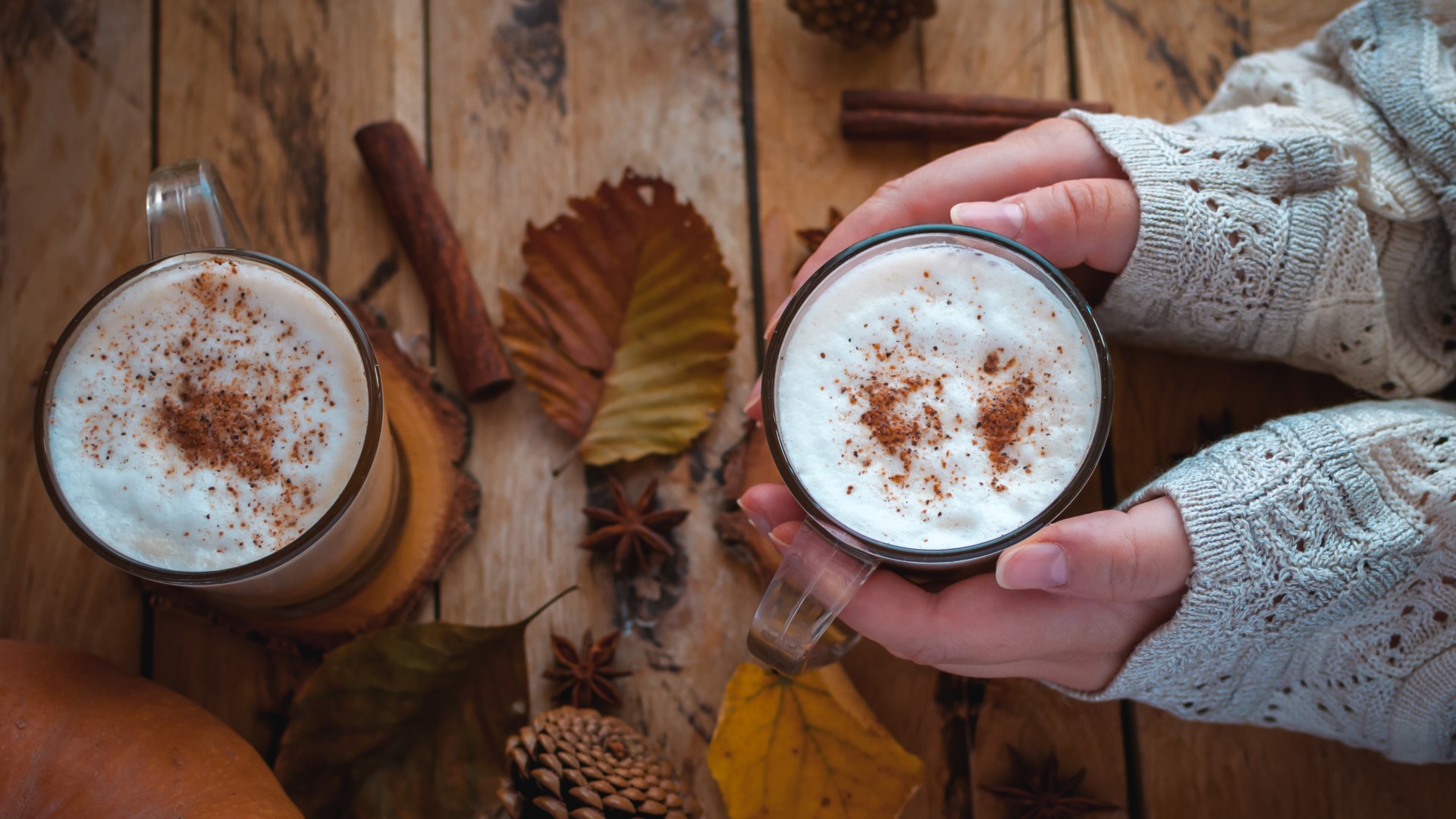 These cold temperatures making you want to snuggle up under a blanket with a warm beverage? Make a pumpkin spice latte.